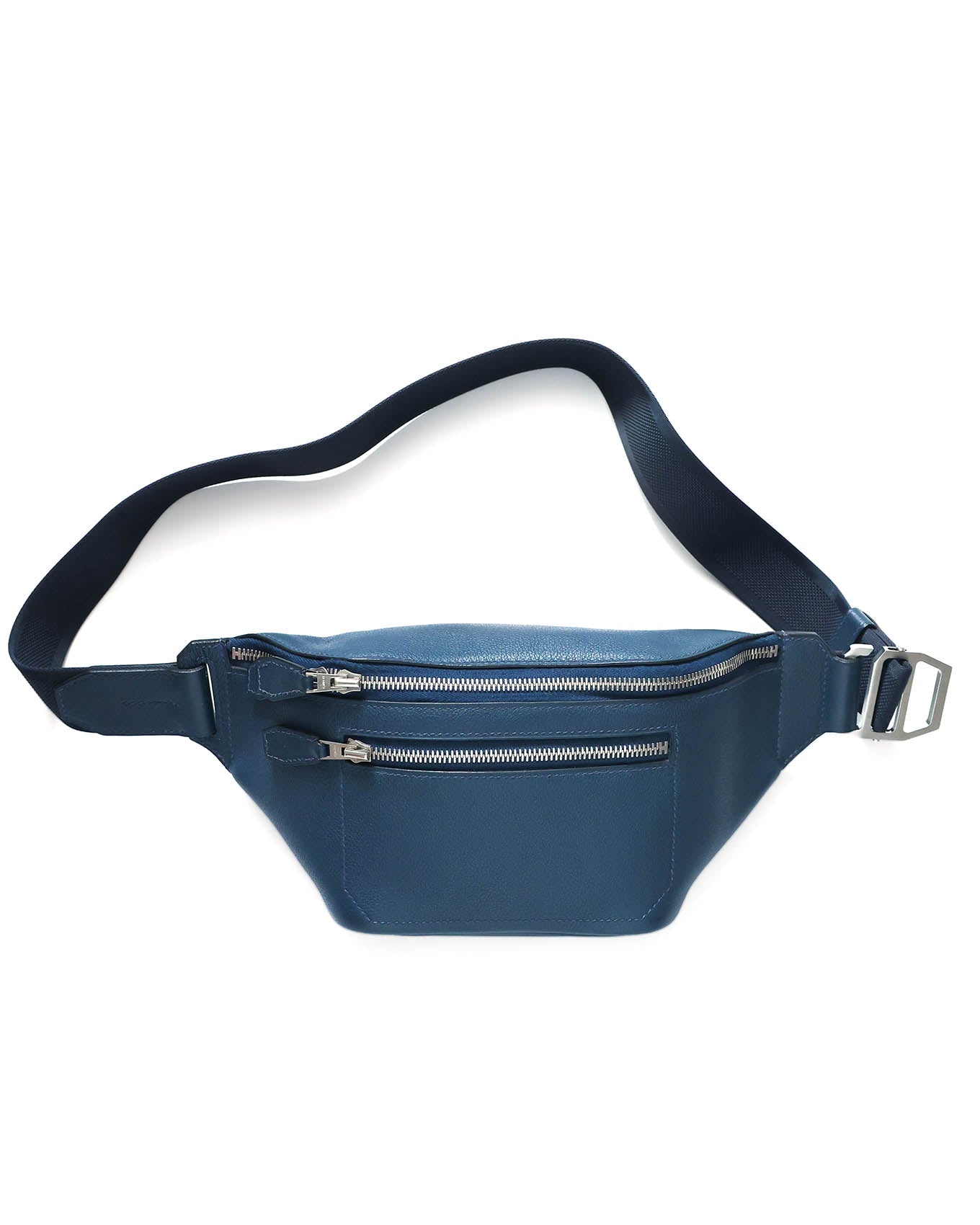 Hermès Blue de Malte Clemence Cityslide Waistbag PM 2018 front view