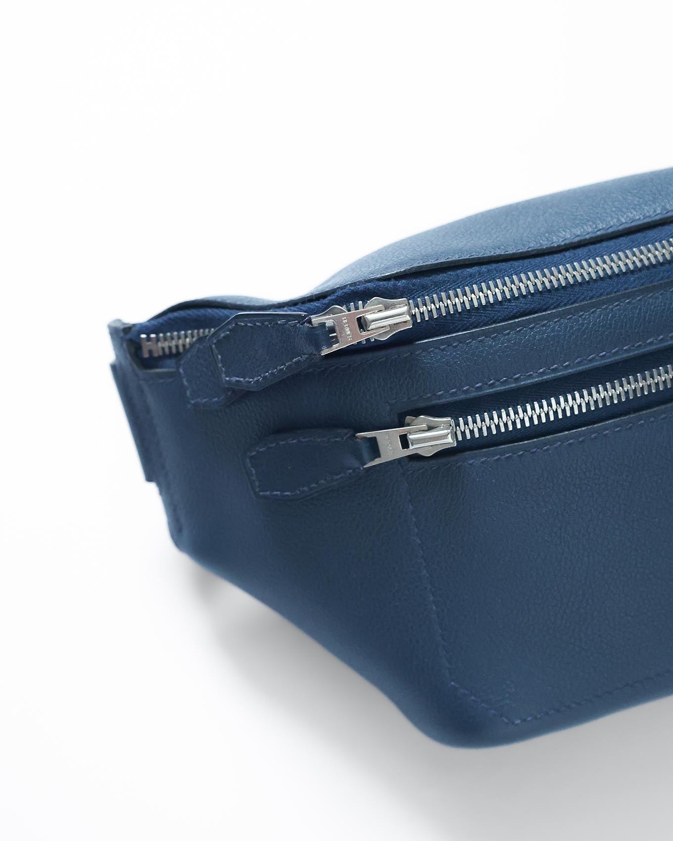 Hermès Cityslide PM Blue de Malte side angle