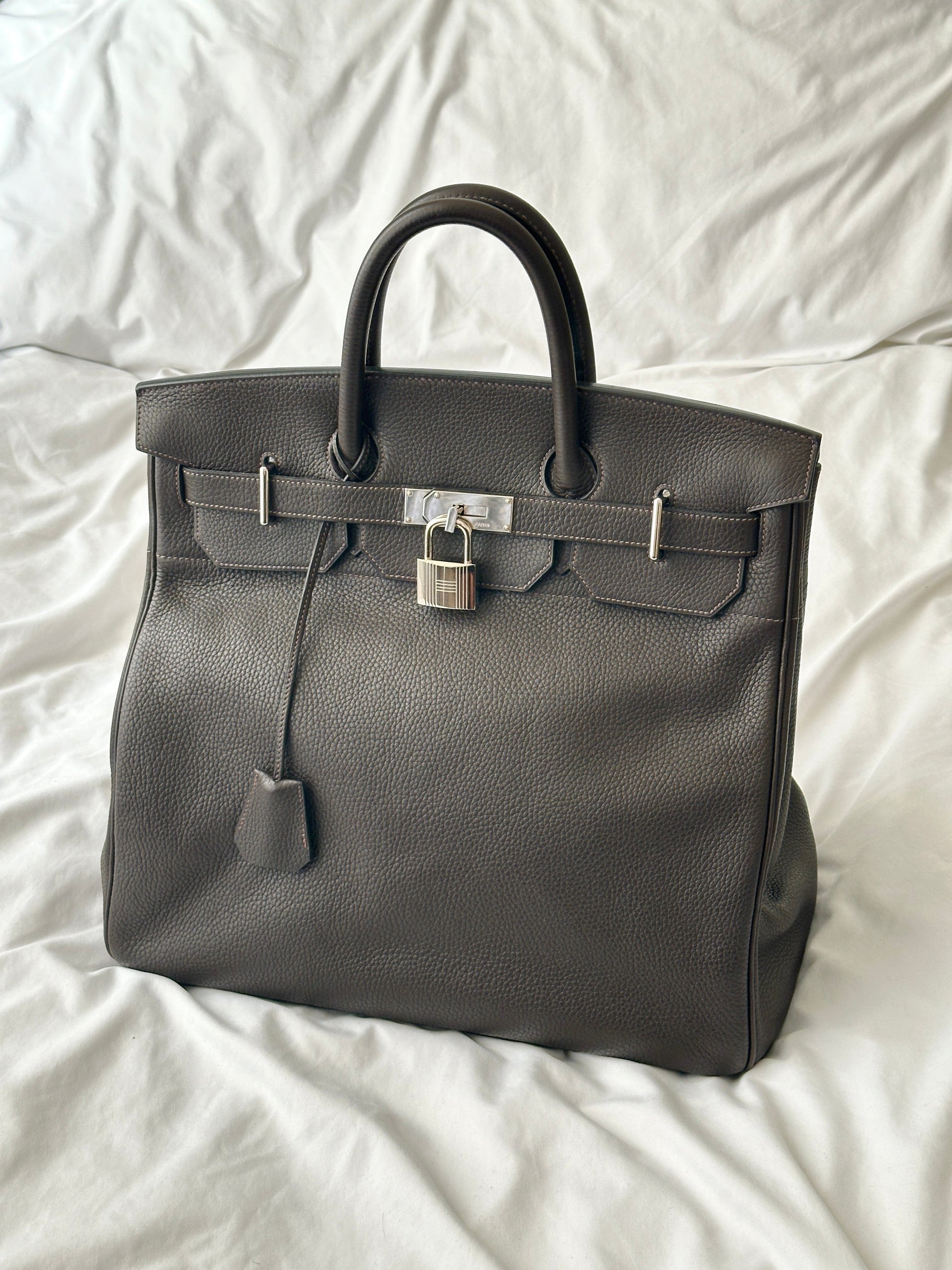 Hermès HAC Haut à Courroies Birkin 40 Chocolate Brown Togo from 2004 | ELUXE STORE | Shop pre-loved Hermes
