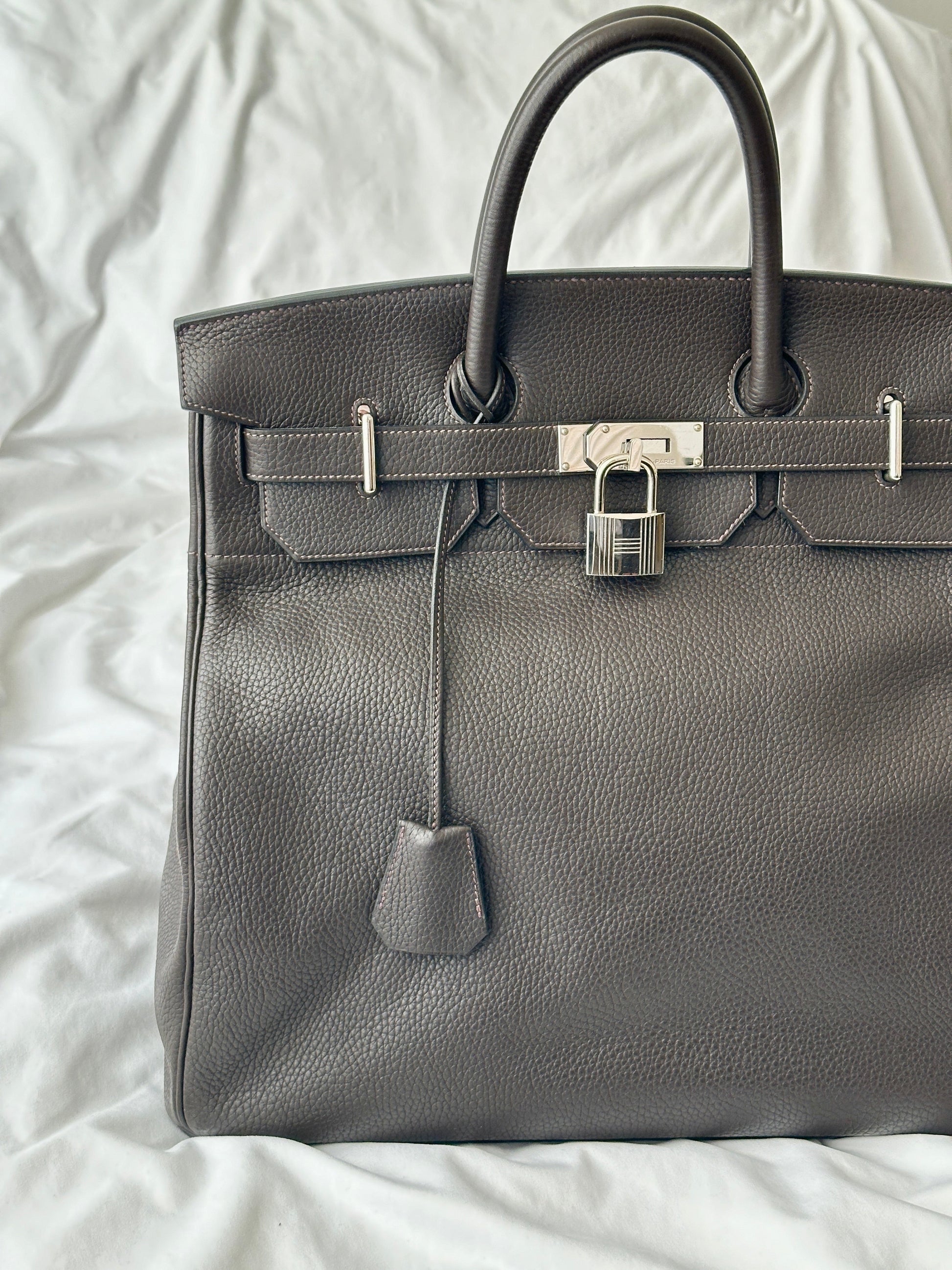 Hermès HAC Haut à Courroies Birkin 40 Chocolate Brown Togo from 2004 | ELUXE STORE | Shop pre-loved Hermes