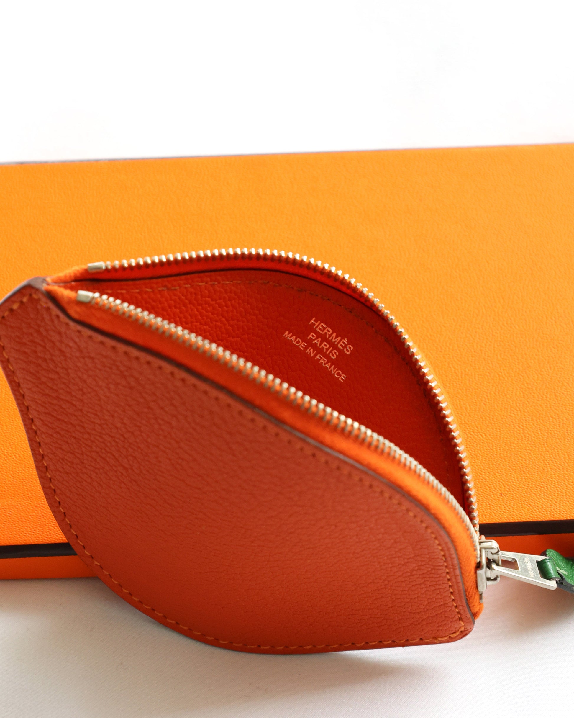 Buy Hermès Tutti Frutti Orange Leather Coin Pouch | ELUXE STORE