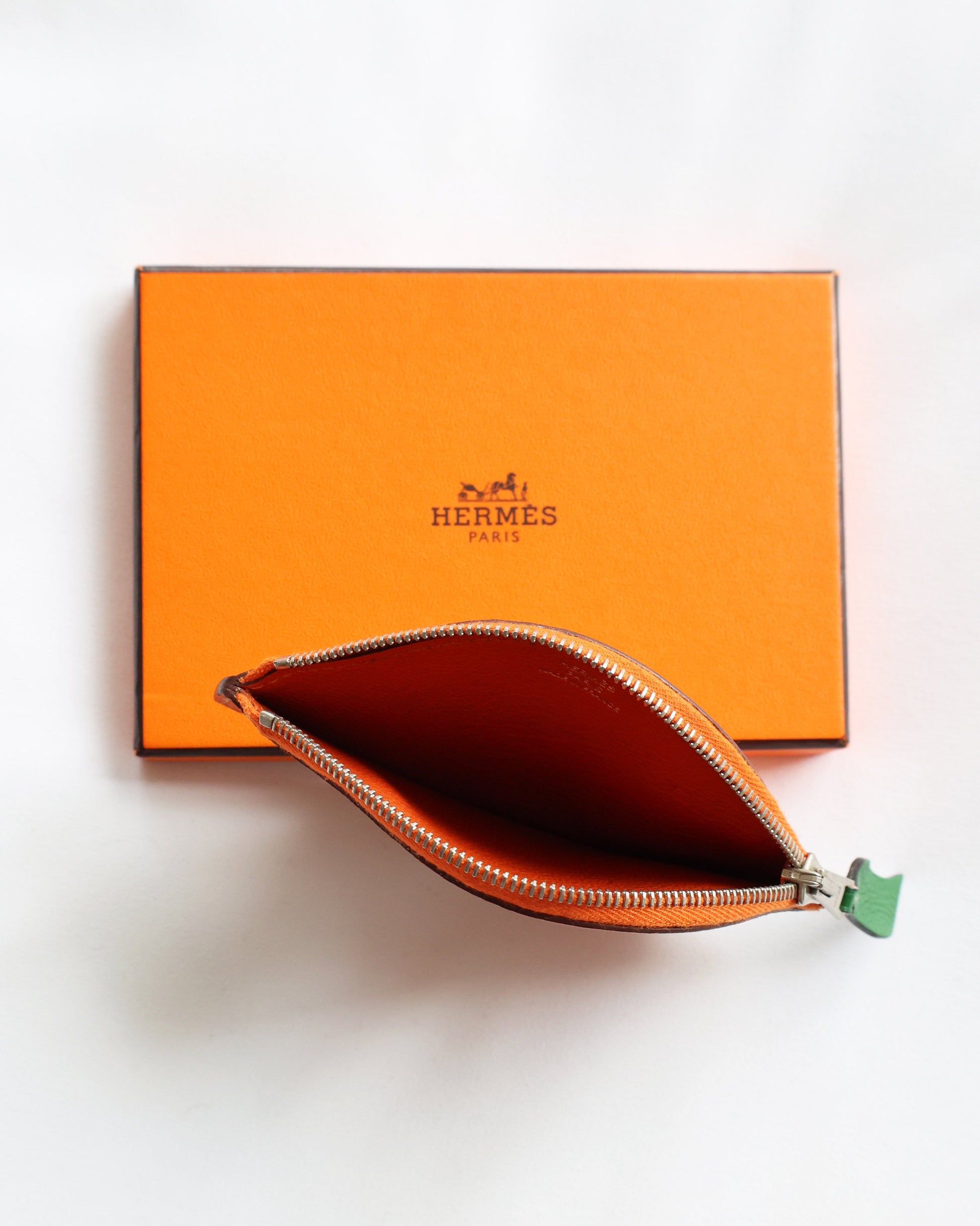 Buy Hermès Tutti Frutti Orange Leather Coin Pouch | ELUXE STORE