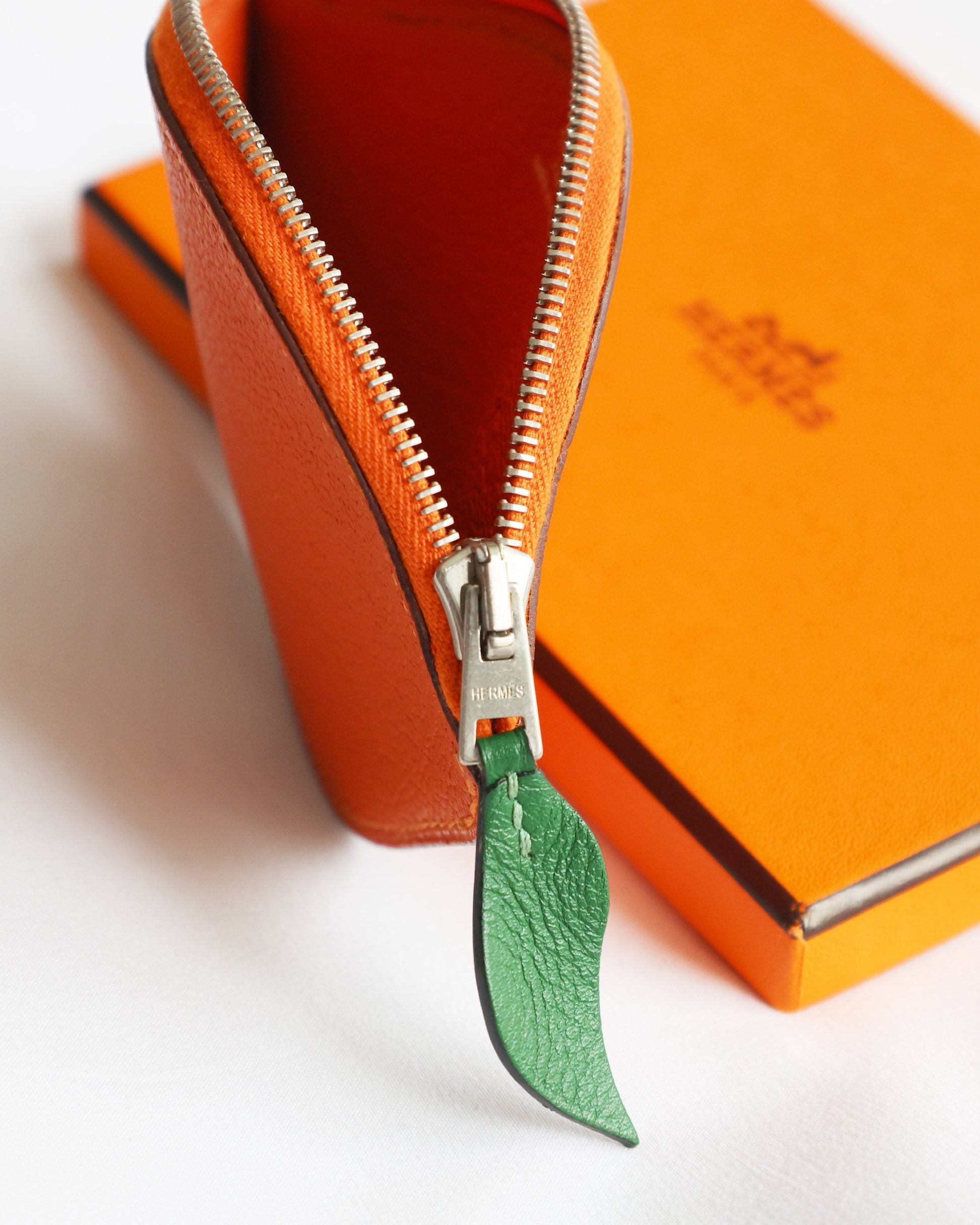 Buy Hermès Tutti Frutti Orange Leather Coin Pouch | ELUXE STORE