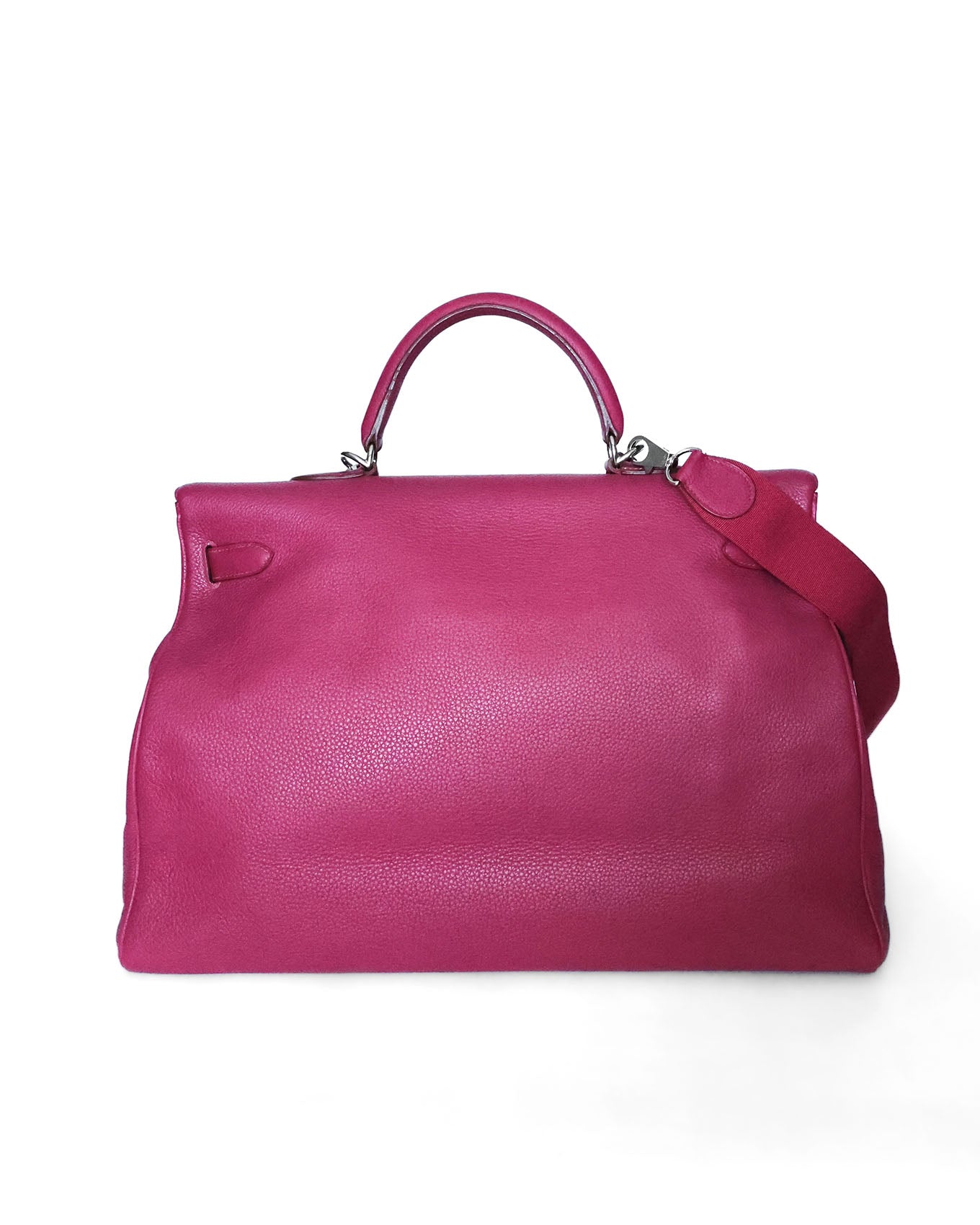 Hermès Kelly 50 Voyage Rubis Clémence back view