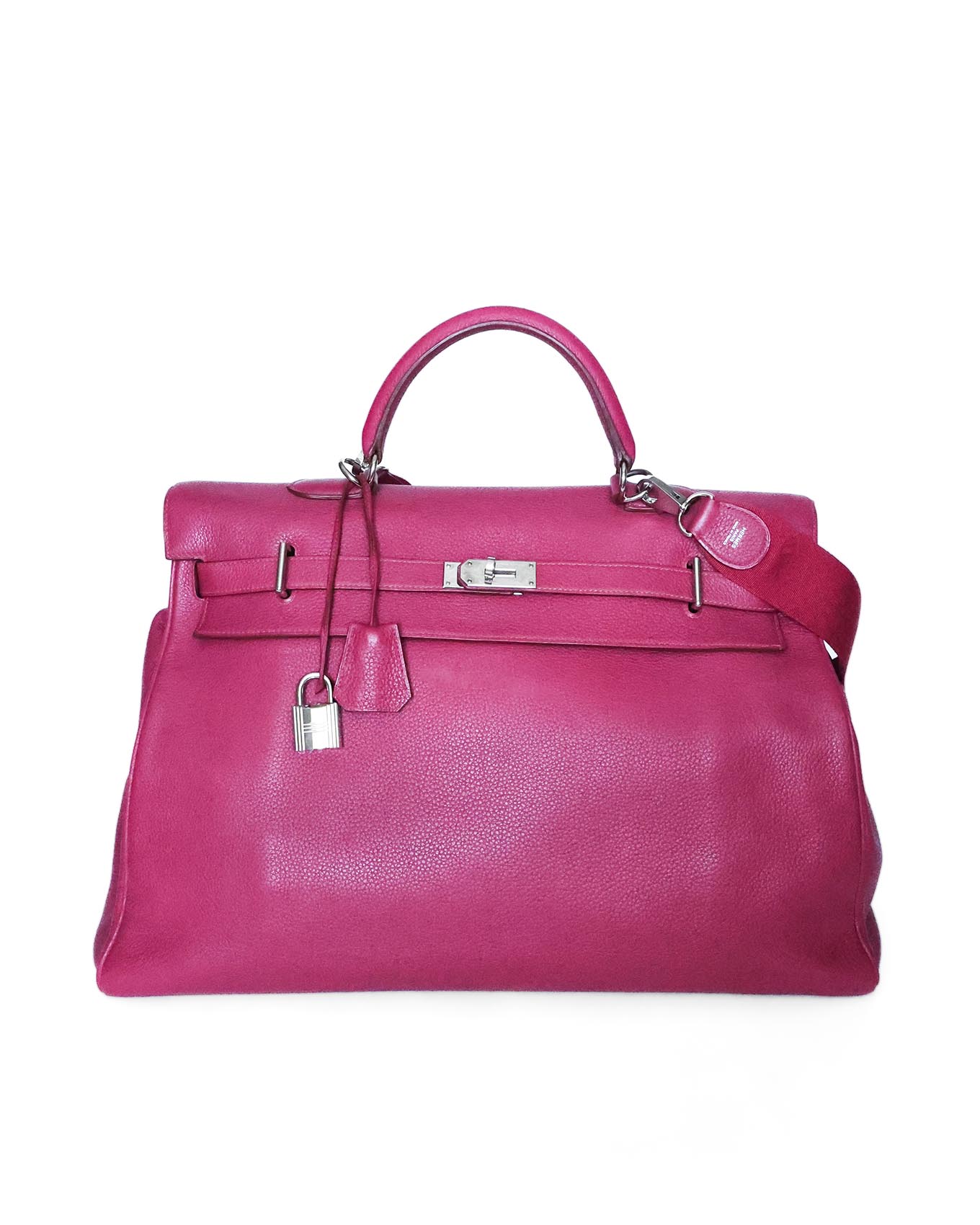 Hermès Kelly 50 Voyage Rubis Clémence 2010 front view