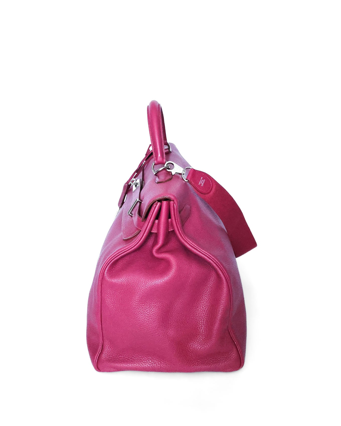 Hermès Kelly 50 Voyage Rubis Clémence right view