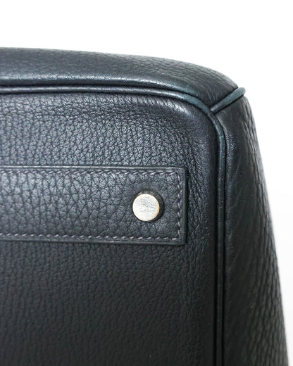 Hermès HAC Haut à Courroies 50 Black and Blue Verso Togo 2008
