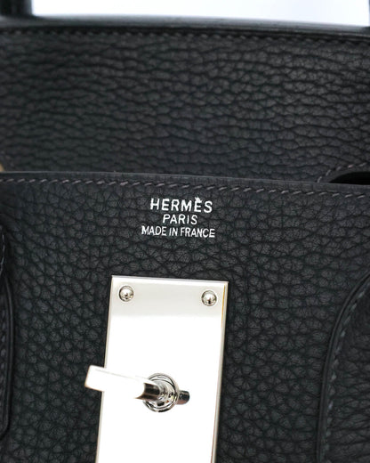 Hermès HAC Haut à Courroies 50 Black and Blue Verso Togo 2008
