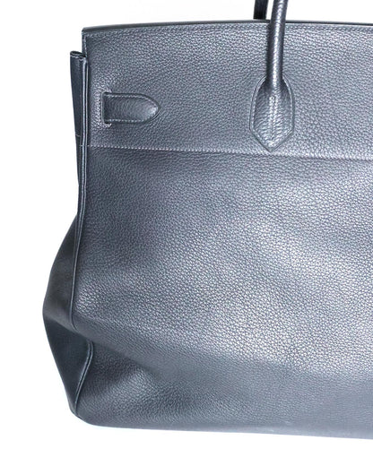 Hermès HAC Haut à Courroies 50 Black and Blue Verso Togo 2008