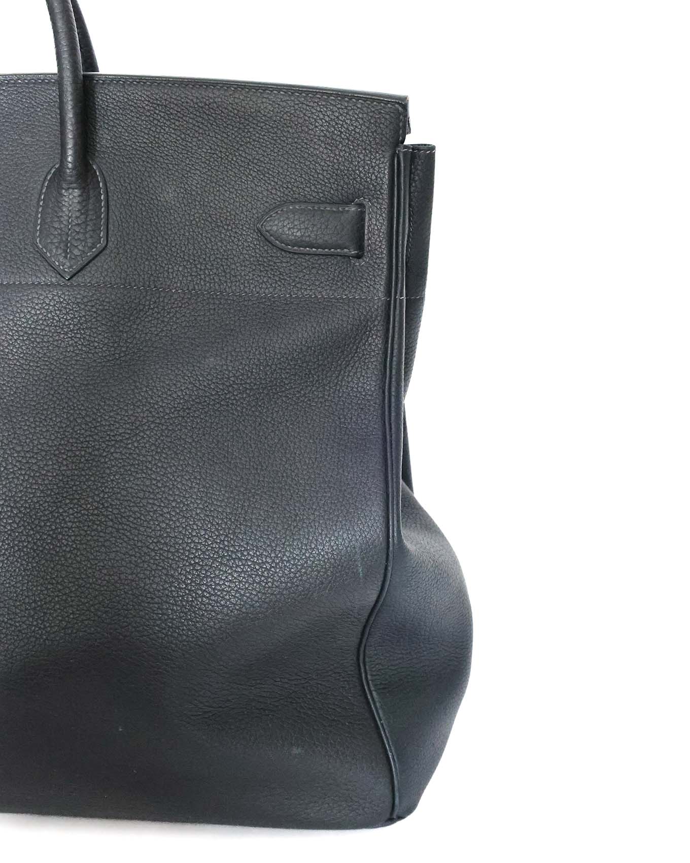 Hermès HAC Haut à Courroies 50 Black and Blue Verso Togo 2008