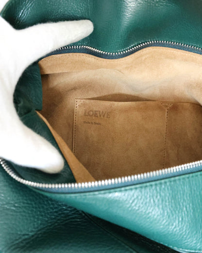 Loewe XL Puzzle Bag Emerald Green Deerskin 2025