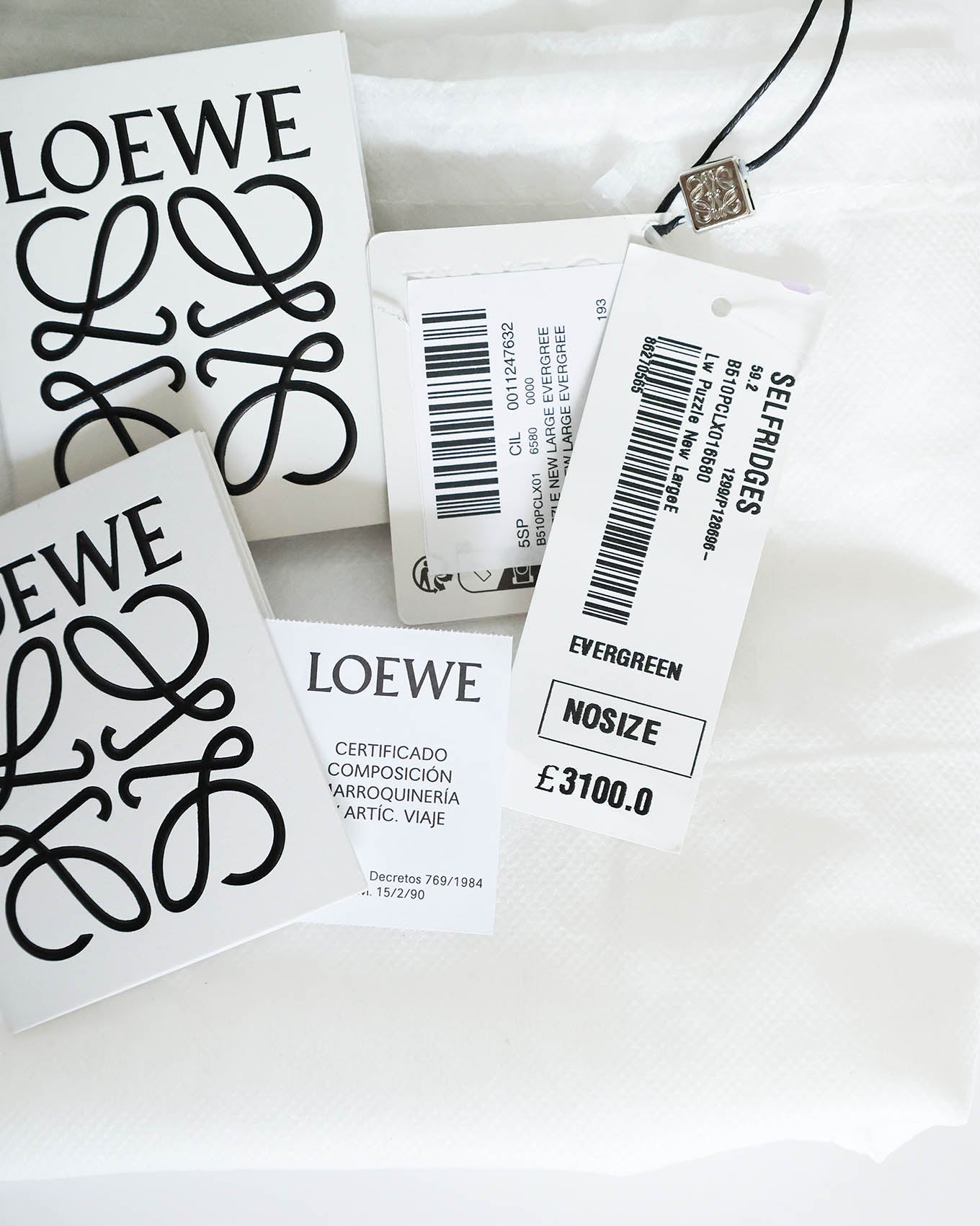 Loewe XL Puzzle Bag Emerald Green Deerskin 2025