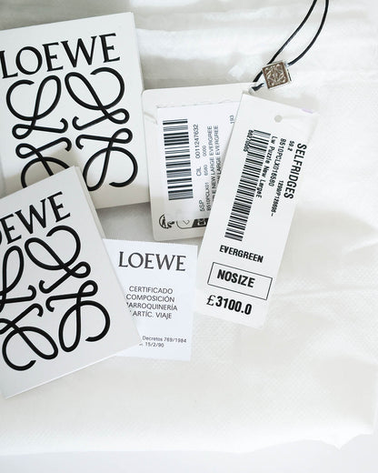 Loewe XL Puzzle Bag Emerald Green Deerskin 2025
