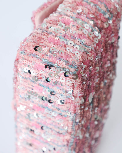 Chanel Pink Sequins Mini Flap Bag with Palladium Hardware 2023