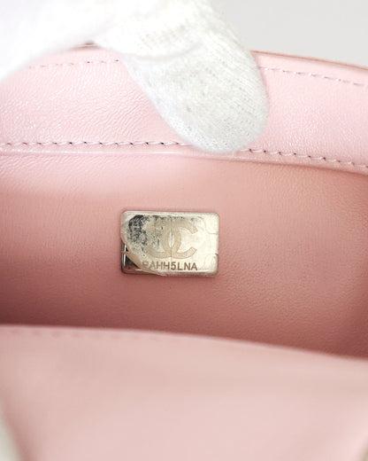 Chanel Pink Sequins Mini Flap Bag with Palladium Hardware 2023