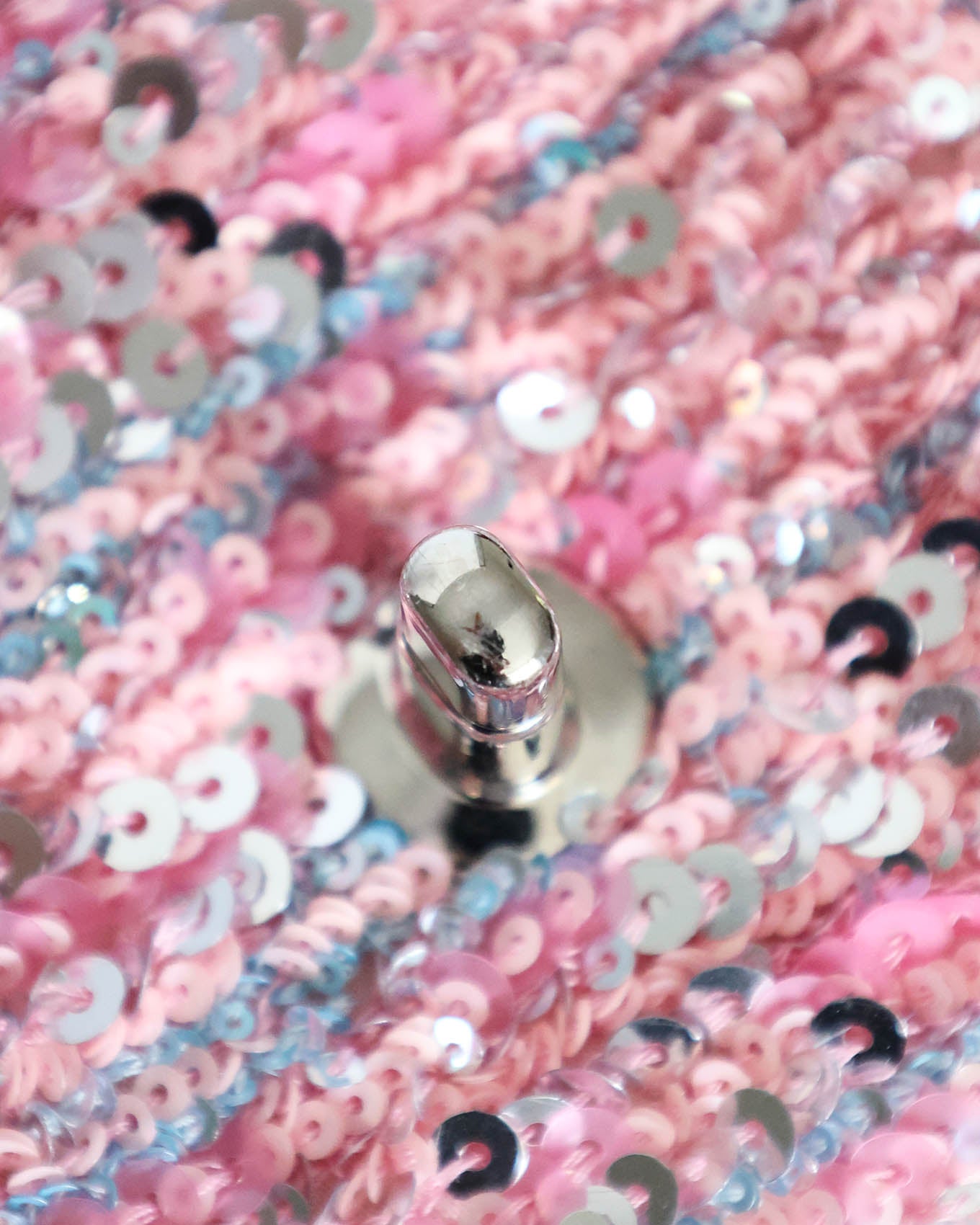 Chanel Pink Sequins Mini Flap Bag with Palladium Hardware 2023