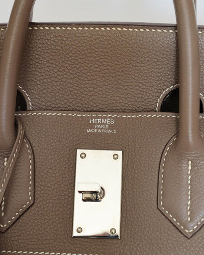 Hermès HAC 50 palladium turn-lock and hardware detail