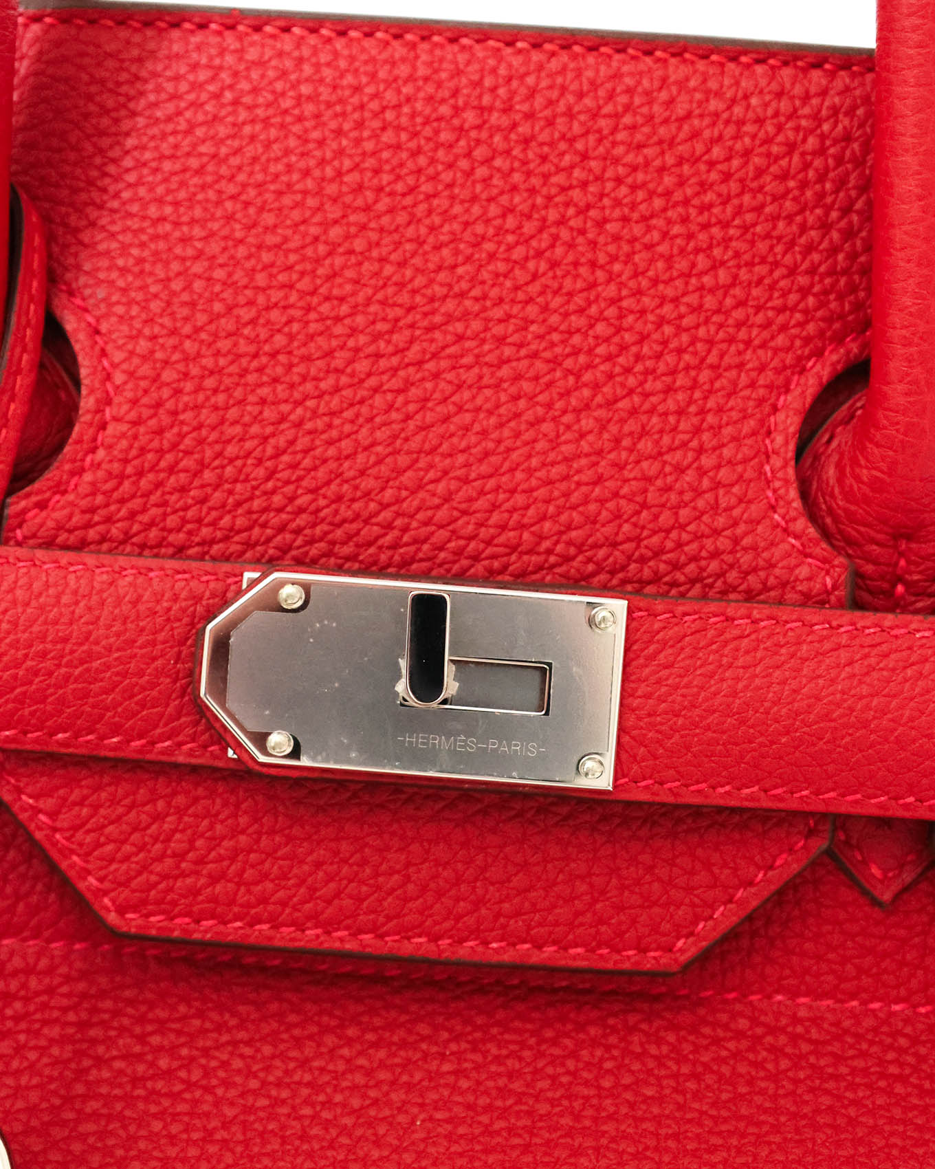 Hermès HAC Haut à Courroies 50 HSS Special Order in Rouge Vif Togo with palladium hardware
