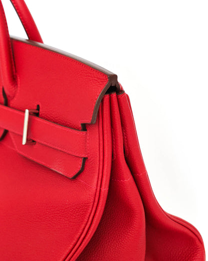 Hermès HAC Haut à Courroies 50 HSS Rouge Vif Togo 2021