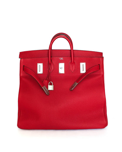 Hermès HAC Haut à Courroies 50 HSS Rouge Vif Togo 2021