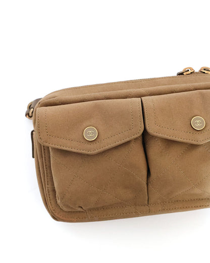 Chanel Military Green Canvas Sport Belt Bag 2019
