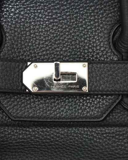 Hermès HAC 50 palladium turn-lock and hardware detail