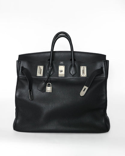 Hermès HAC Haut à Courroies 50 Black Noir Togo 2008