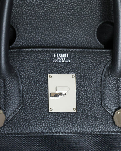 Hermès HAC 40 palladium turn-lock and hardware detail