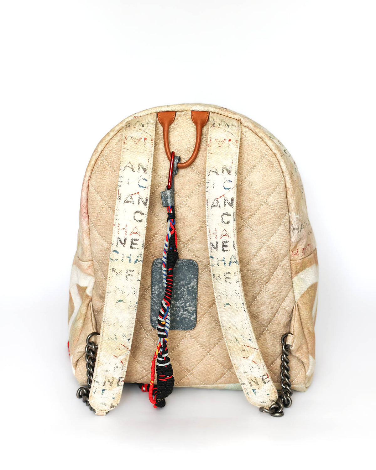 Chanel SS14 Artclass Yellow Canvas Large Graffiti Backpack Sample