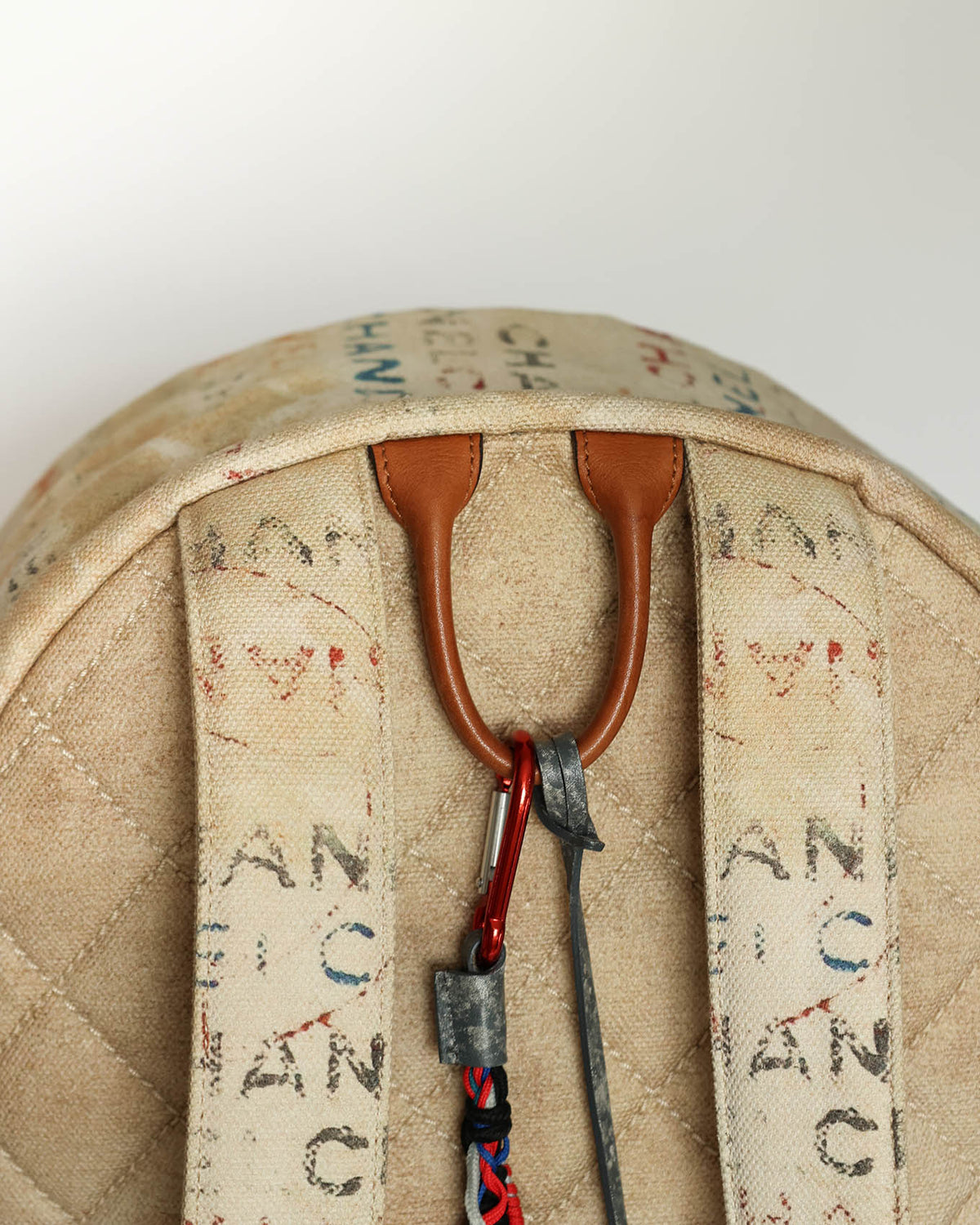 Chanel SS14 Artclass Yellow Canvas Large Graffiti Backpack Sample