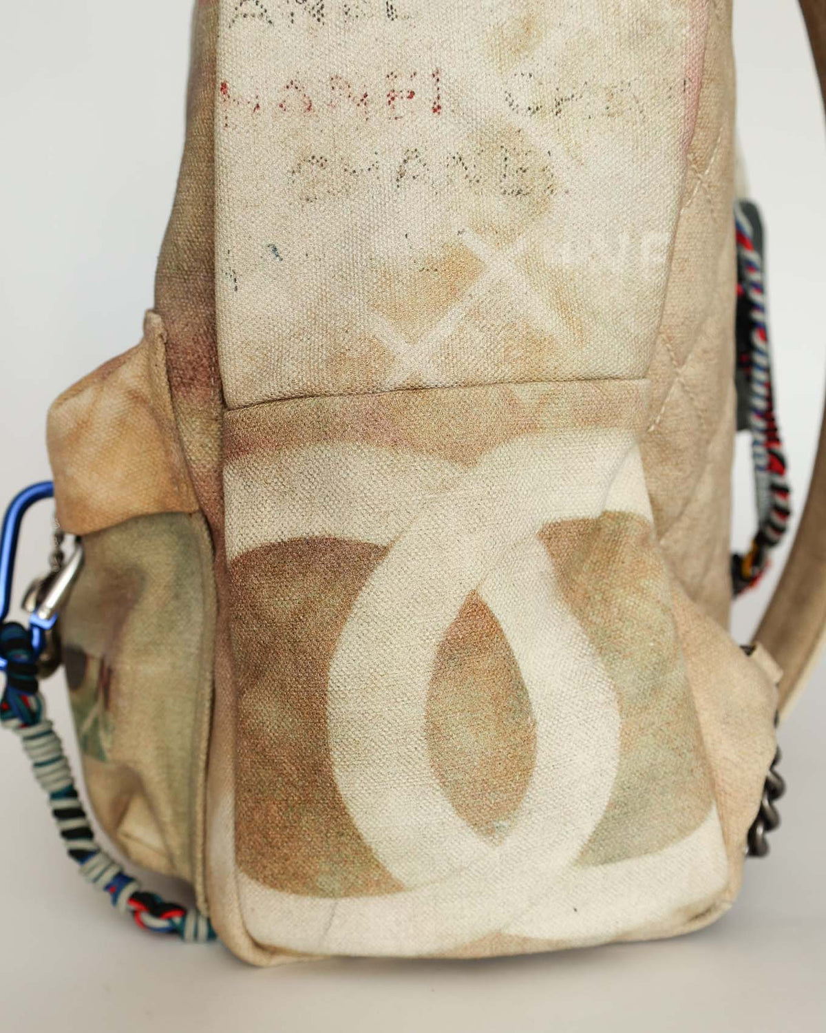 Chanel SS14 graffiti backpack stencilled CC logo print detail