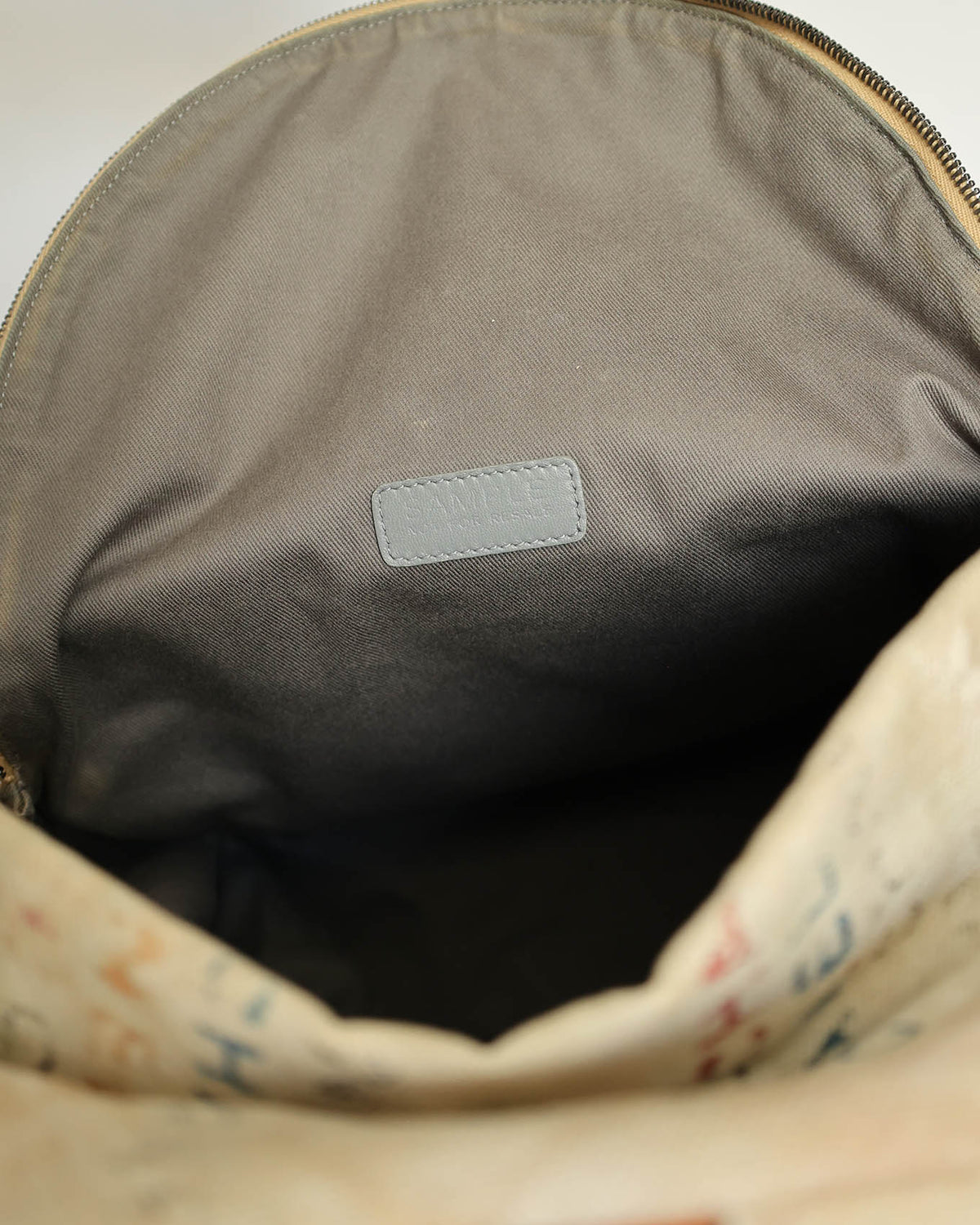 Chanel SS14 Artclass Yellow Canvas Large Graffiti Backpack Sample