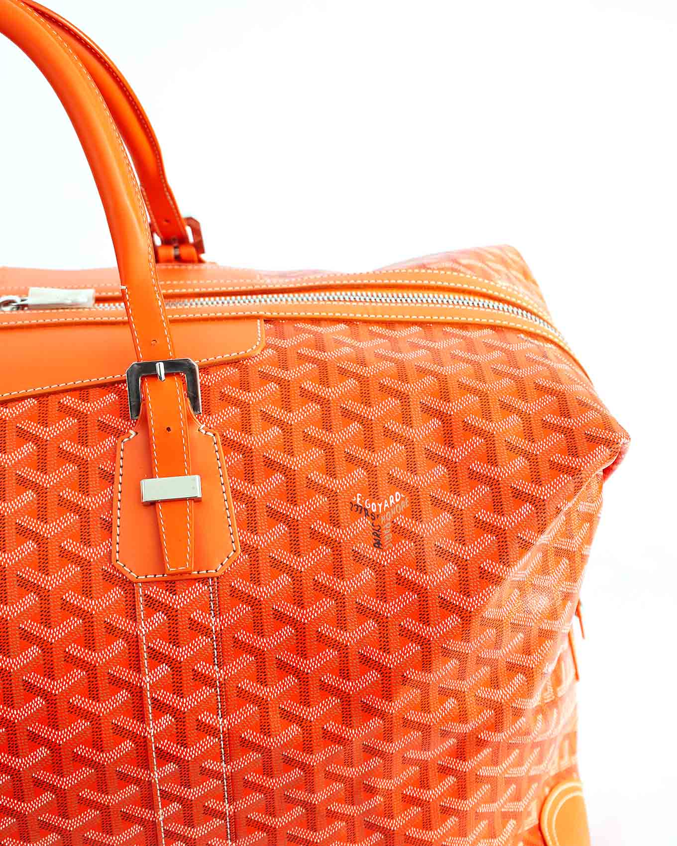 Goyard Orange Goyardine Boeing 55 Duffle Bag