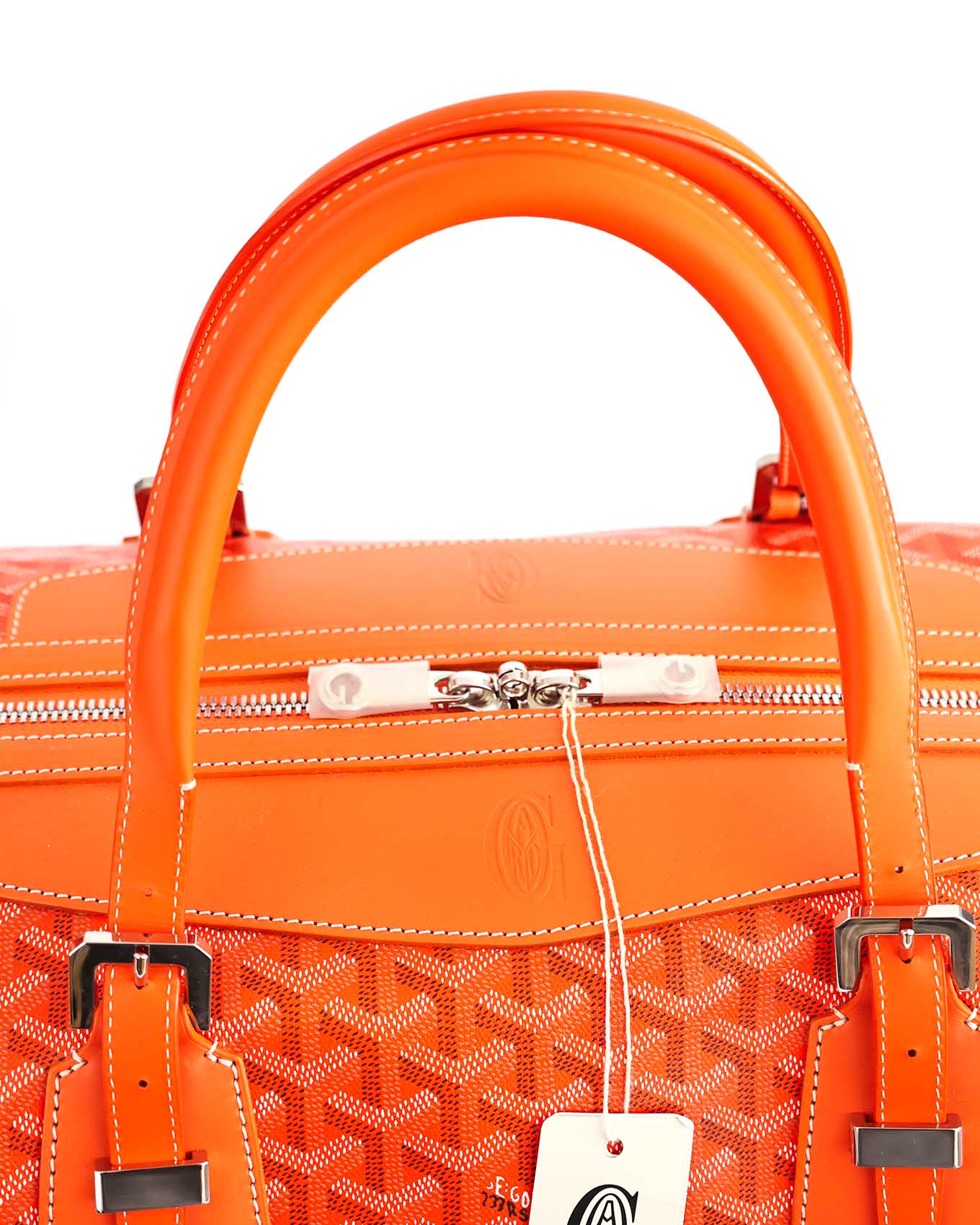 Goyard Orange Goyardine Boeing 55 Duffle Bag