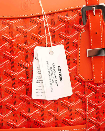 Goyard Orange Goyardine Boeing 55 Duffle Bag