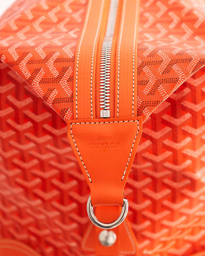 Goyard Orange Goyardine Boeing 55 Duffle Bag