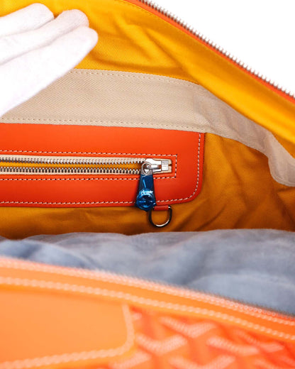 Goyard Orange Goyardine Boeing 55 Duffle Bag