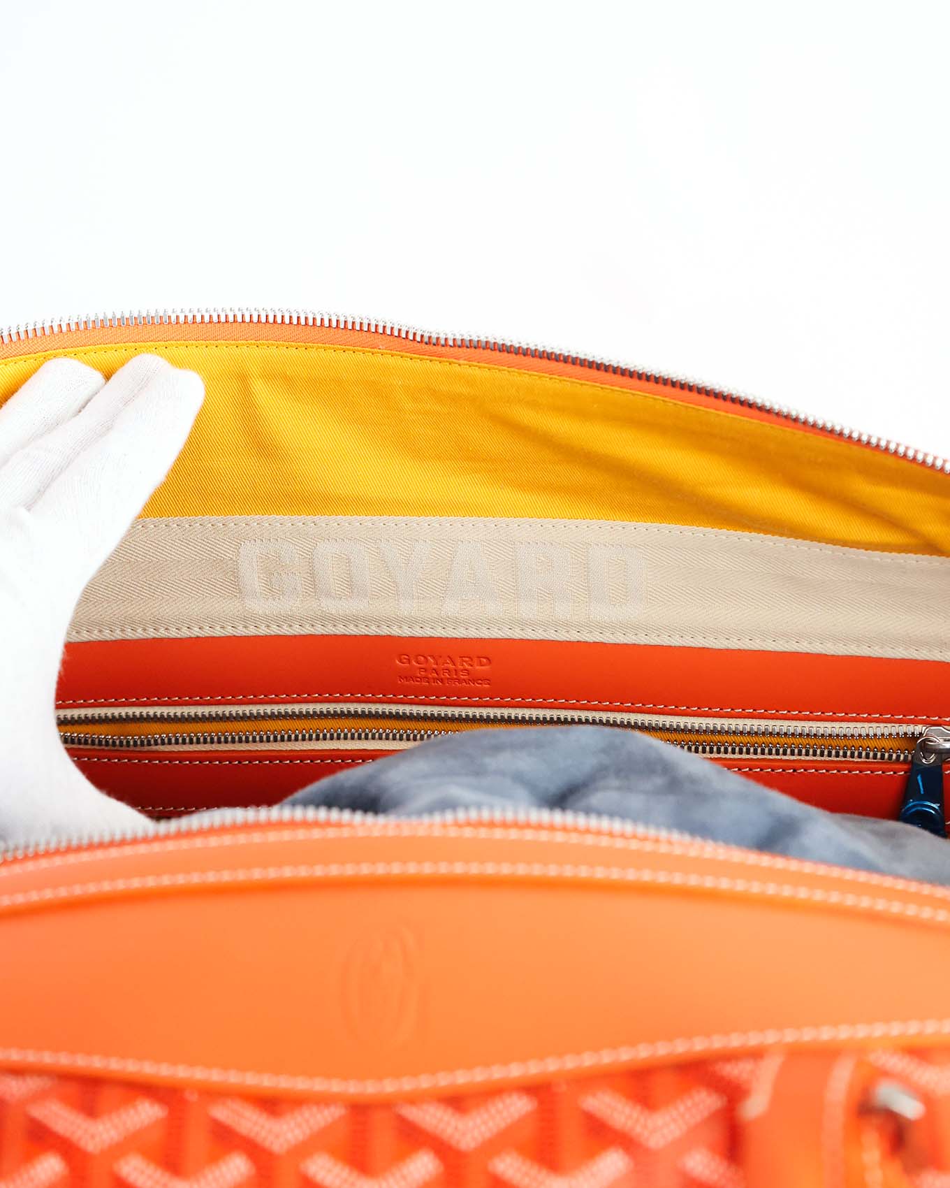 Goyard Orange Goyardine Boeing 55 Duffle Bag