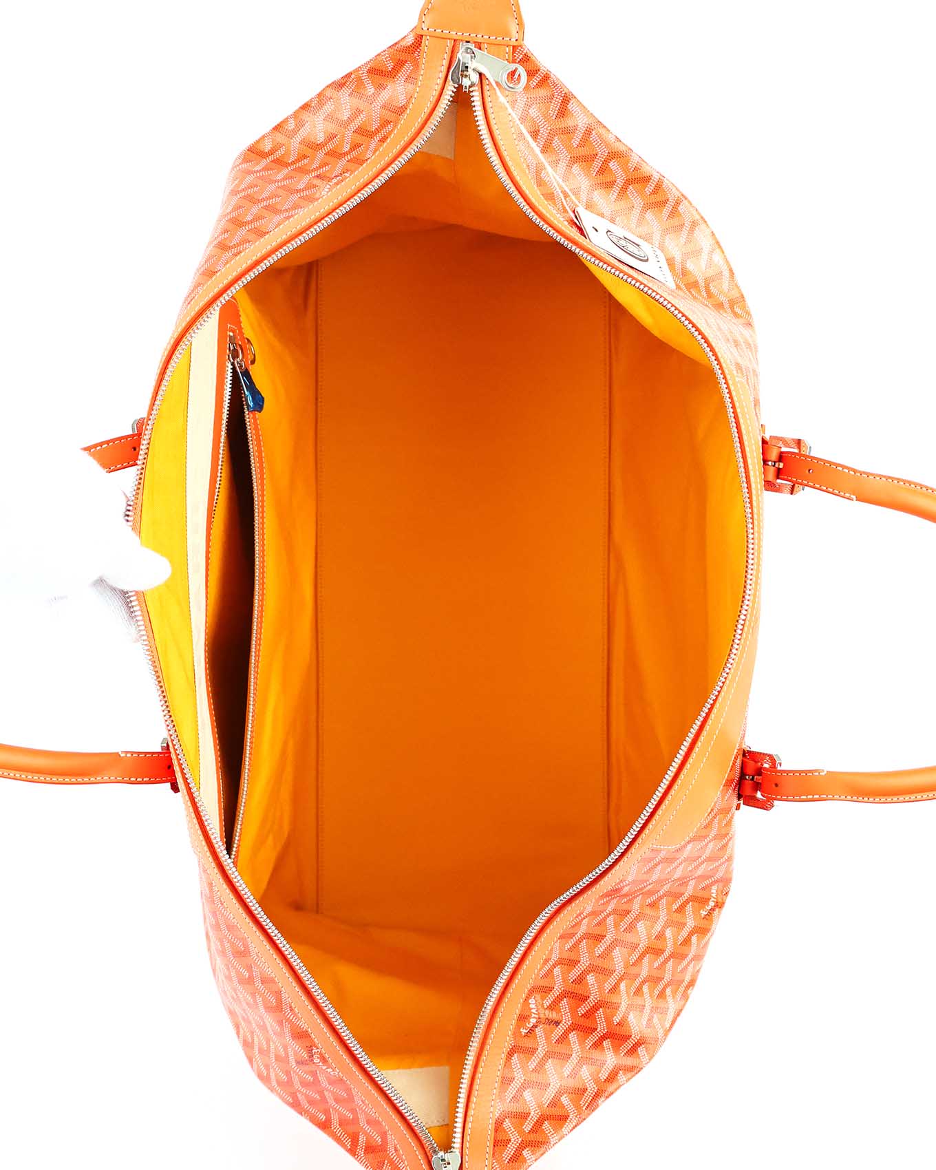 Goyard Orange Goyardine Boeing 55 Duffle Bag