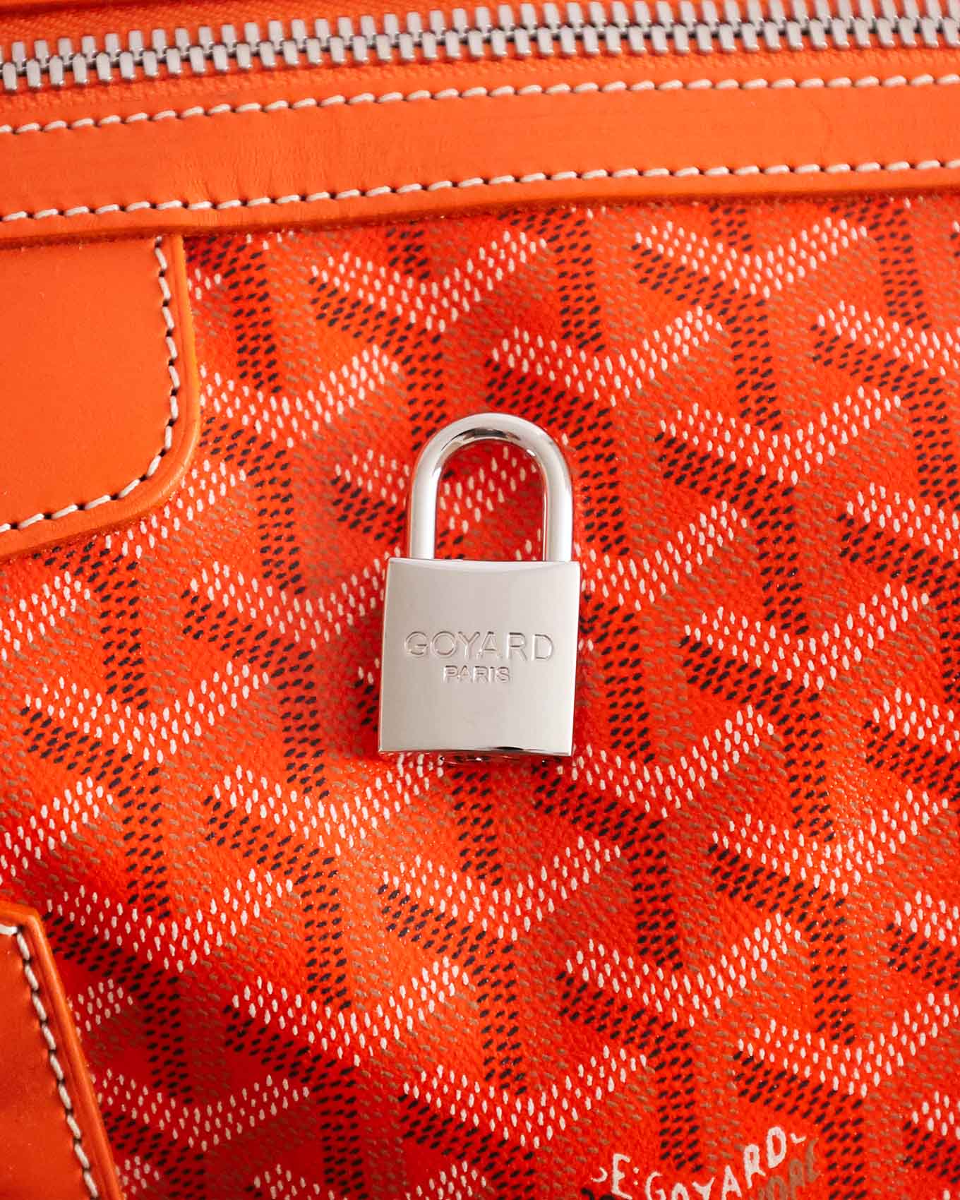 Goyard Orange Goyardine Boeing 55 Duffle Bag