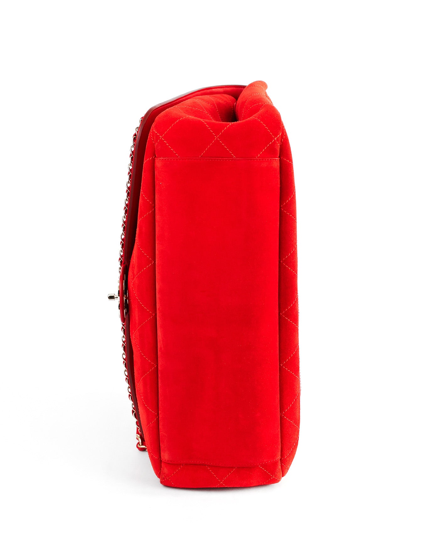 Chanel x Pharrell Williams Red Suede XXL Classic Flap Bag
