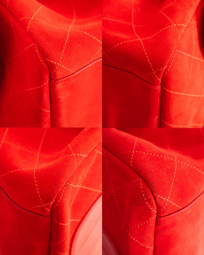 Chanel x Pharrell Williams Red Suede XXL Classic Flap Bag