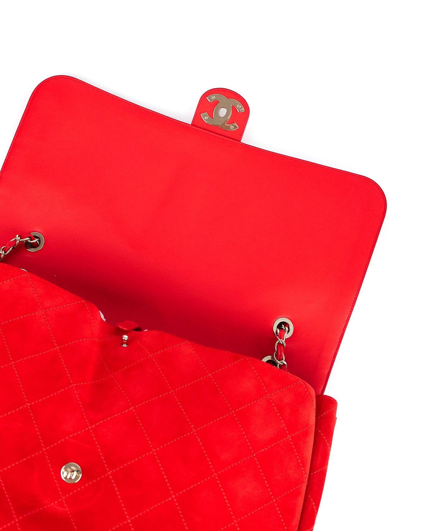 Chanel x Pharrell Williams Red Suede XXL Classic Flap Bag