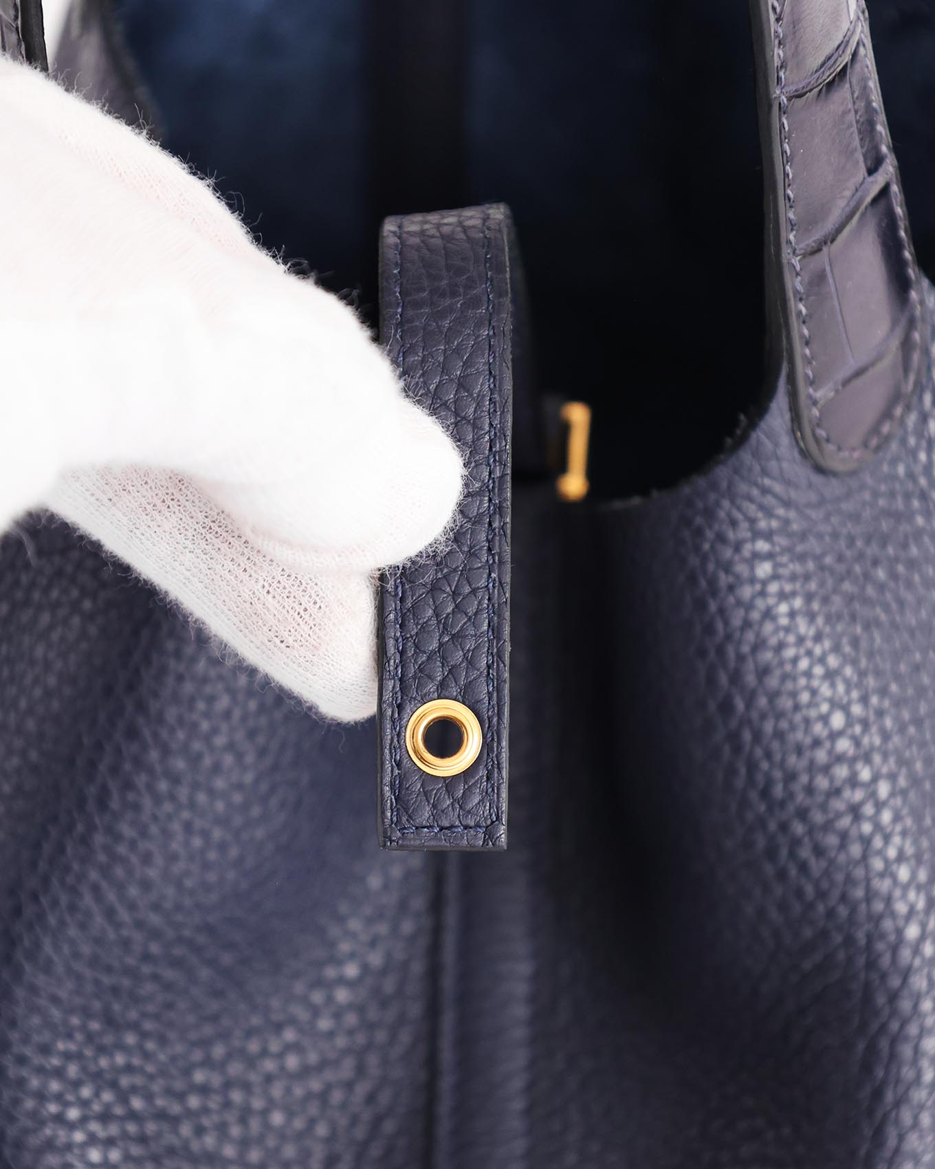 Hermès Picotin 22 Bleu Nuit Clémence Alligator Touch 2019