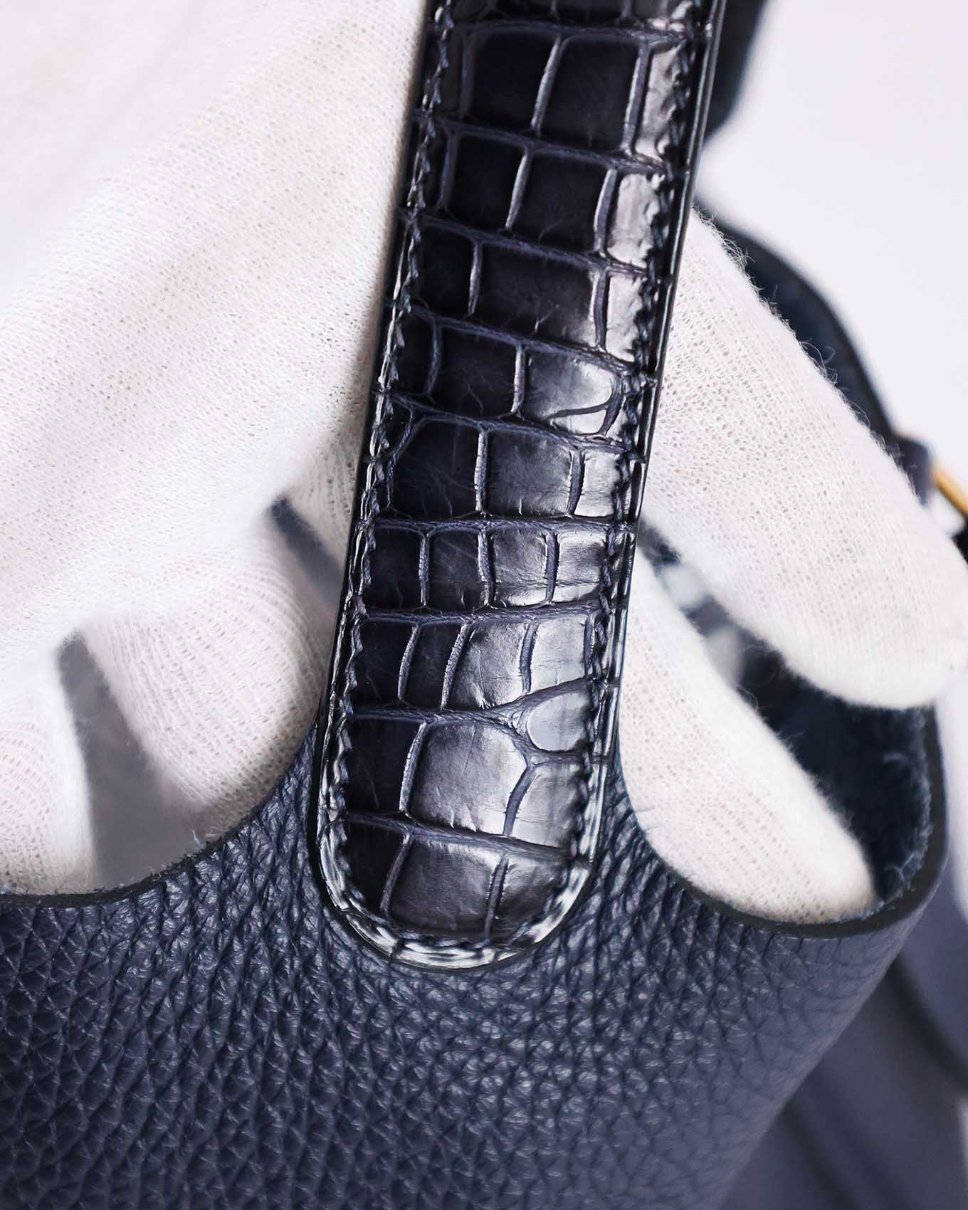 Hermès Picotin 22 Bleu Nuit Clémence Alligator Touch 2019