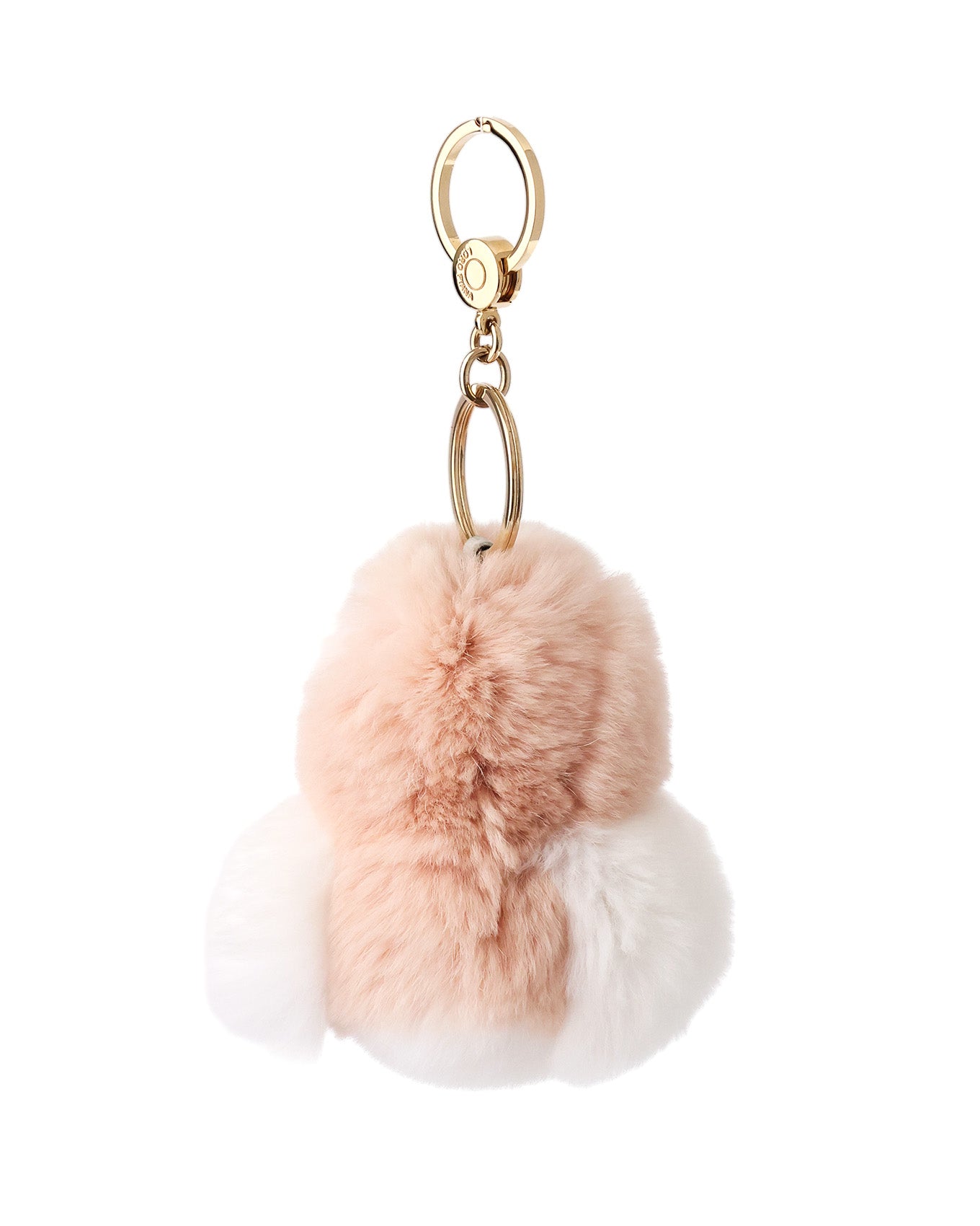 Loro Piana Owl Motive Pink Fur Key Chain Bag Charm
