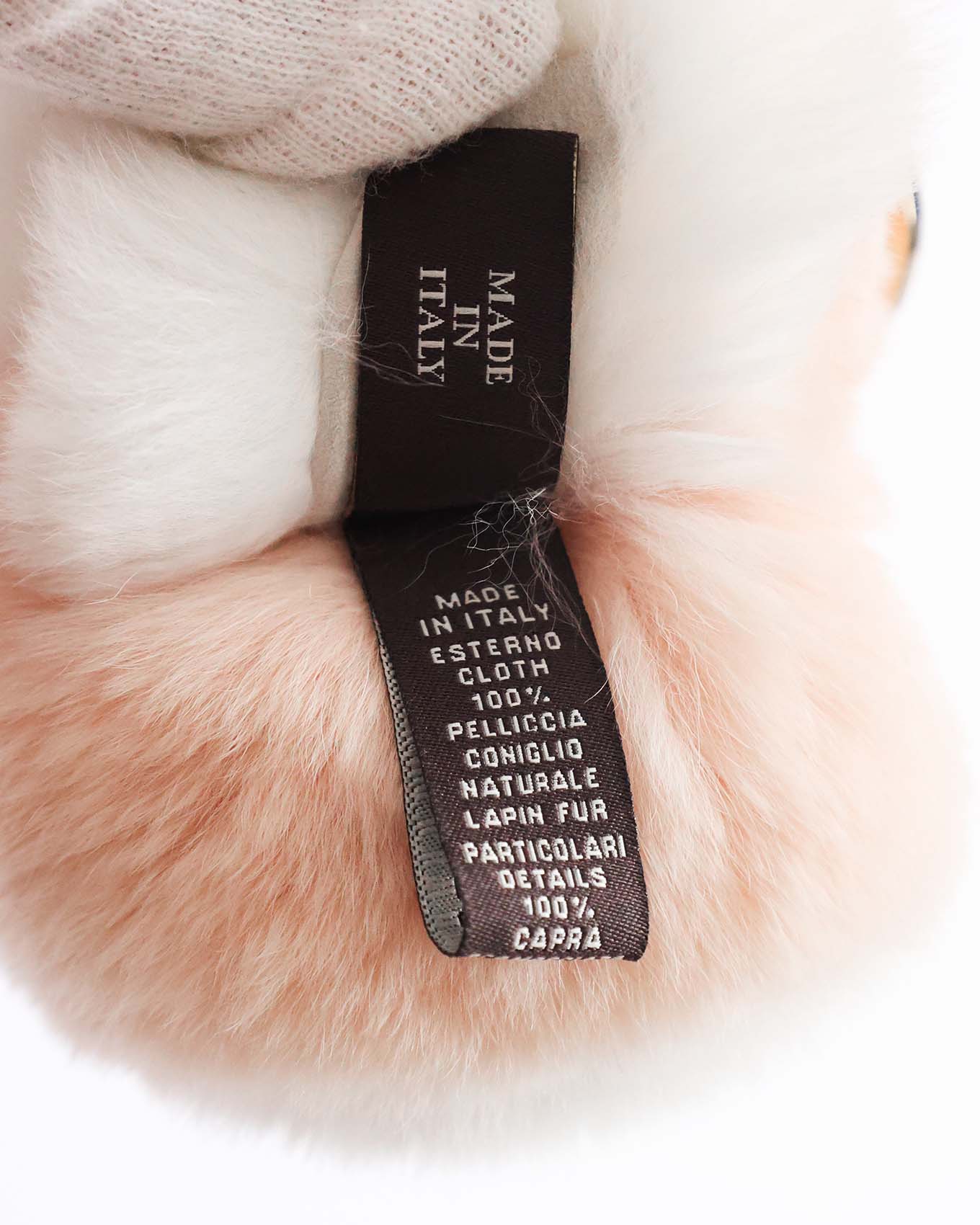 Loro Piana Owl Motive Pink Fur Key Chain Bag Charm