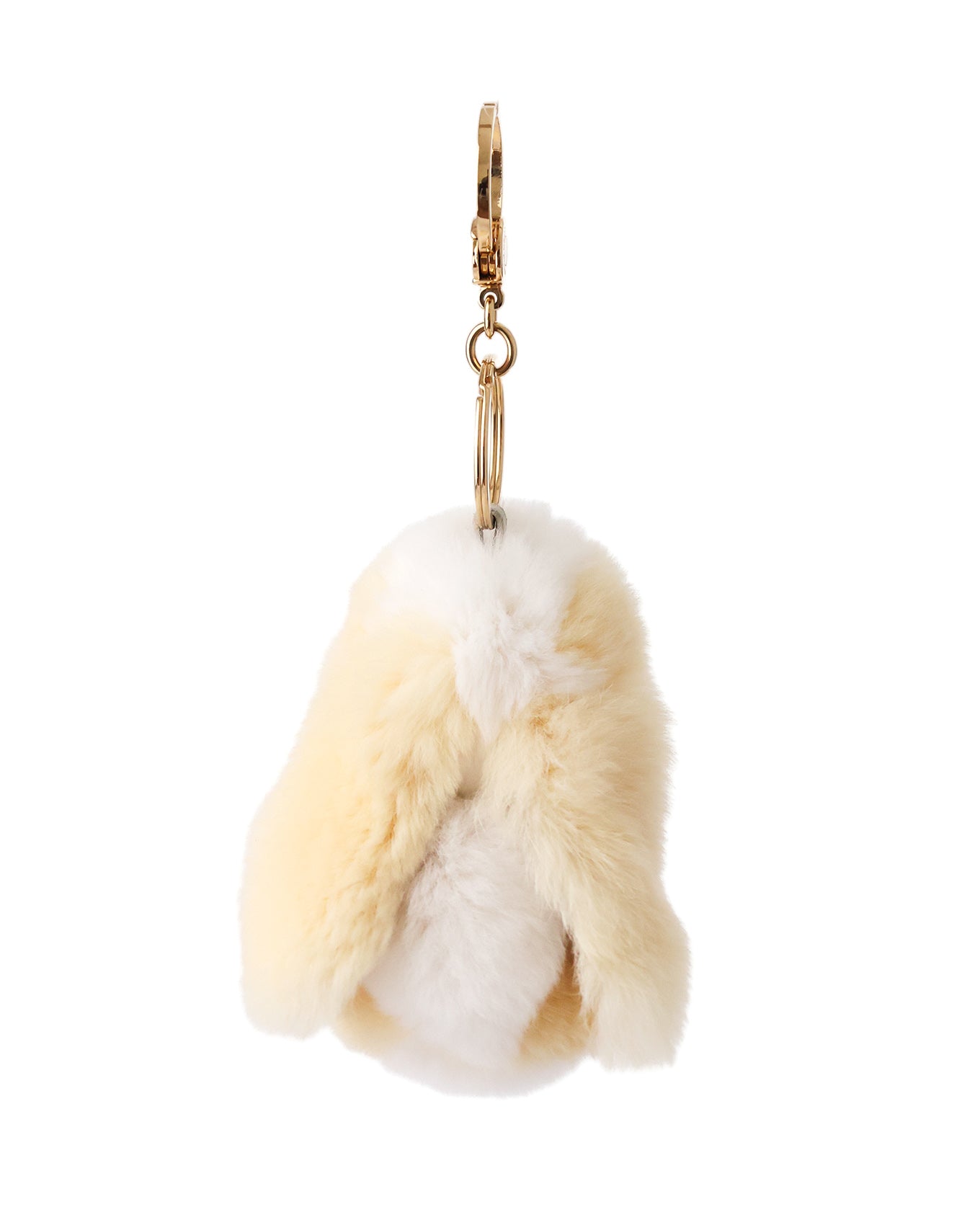 Loro Piana Bunny Motive Yellow Fur Key Chain Bag Charm