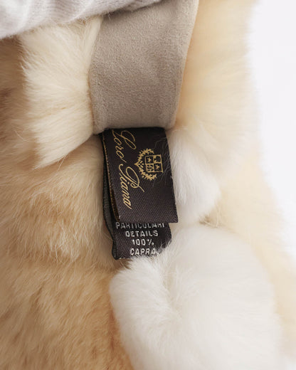 Loro Piana Bunny Motive Yellow Fur Key Chain Bag Charm