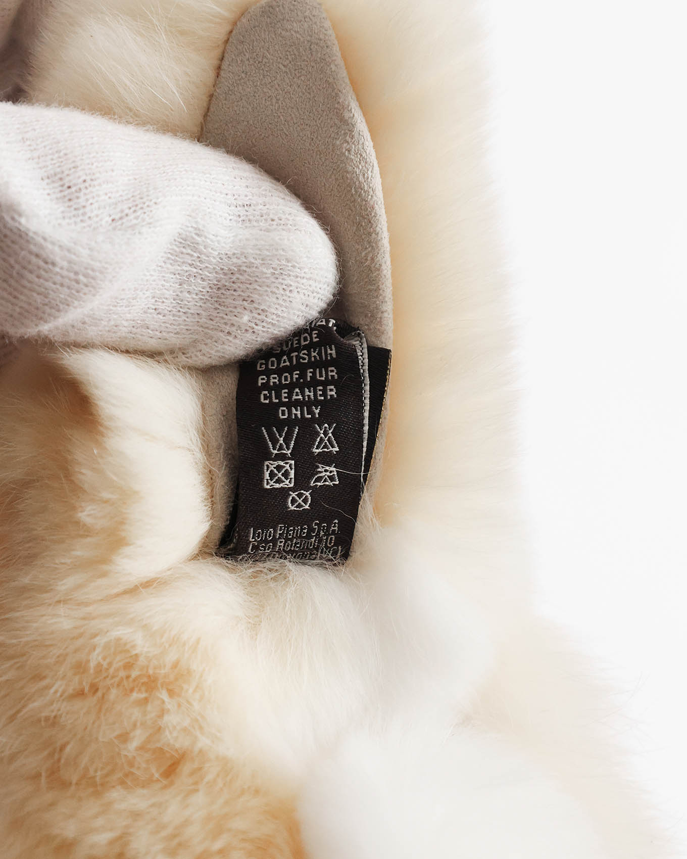 Loro Piana Bunny Motive Yellow Fur Key Chain Bag Charm